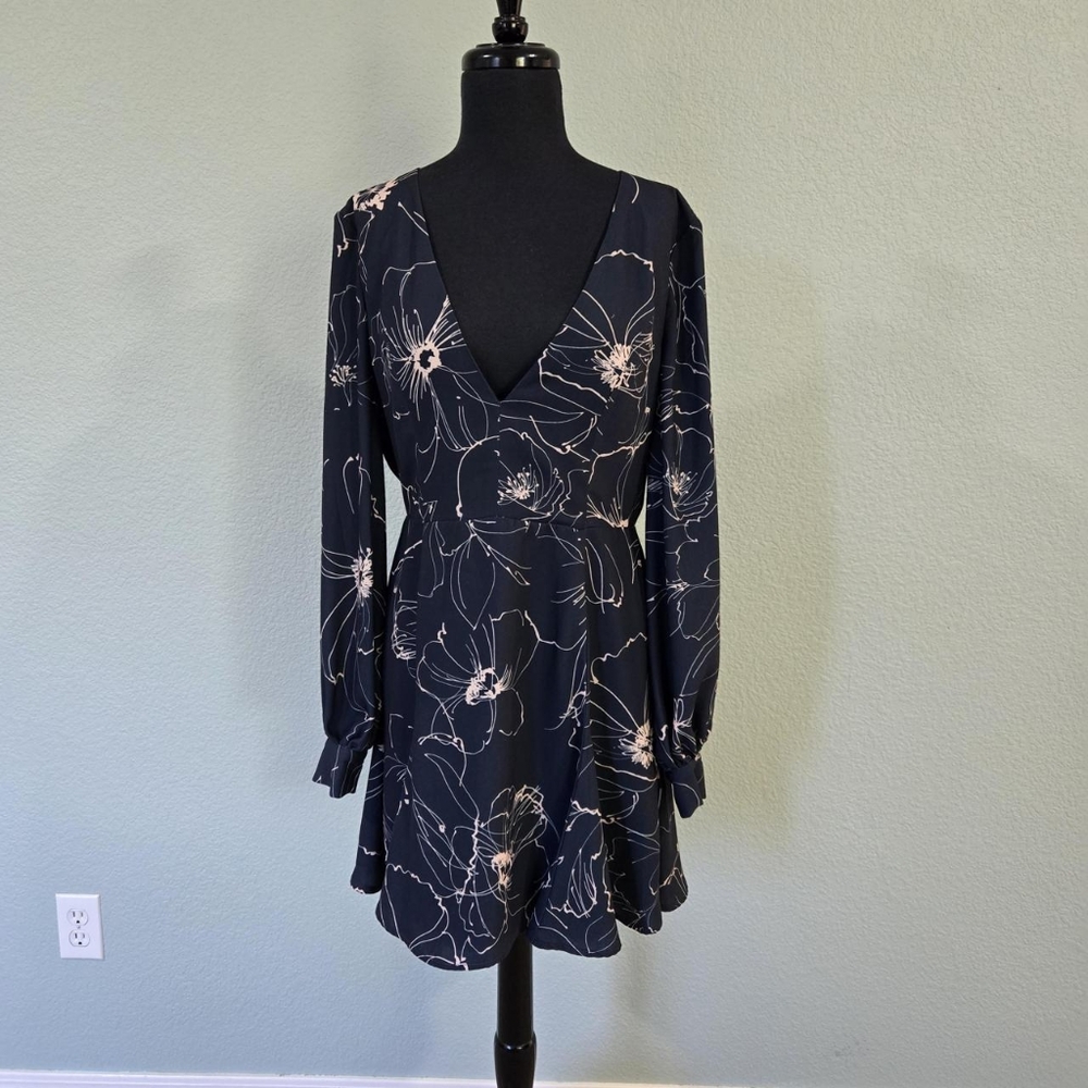 Keepsake the Label Heat Wave Plunging V Neck Mini Dress